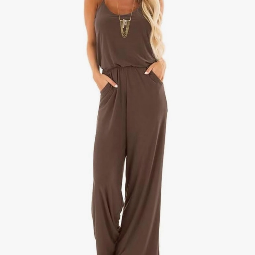 Elegant Brown Jumpsuit